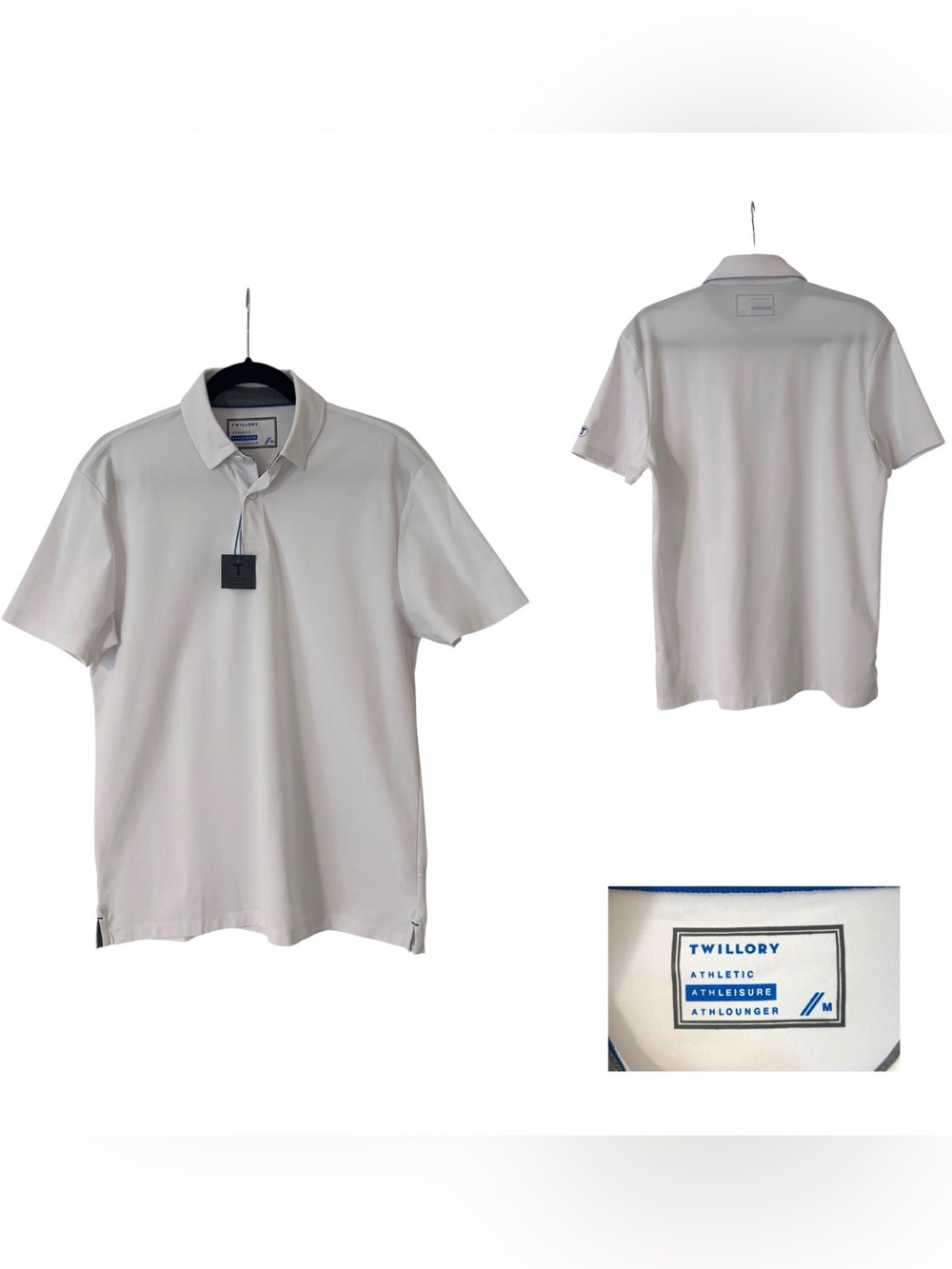 Twillory Solid White Polo